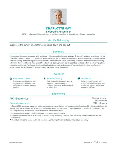 electronic assembler resume examples|Electronic Assembler Resume Examples for 2024.